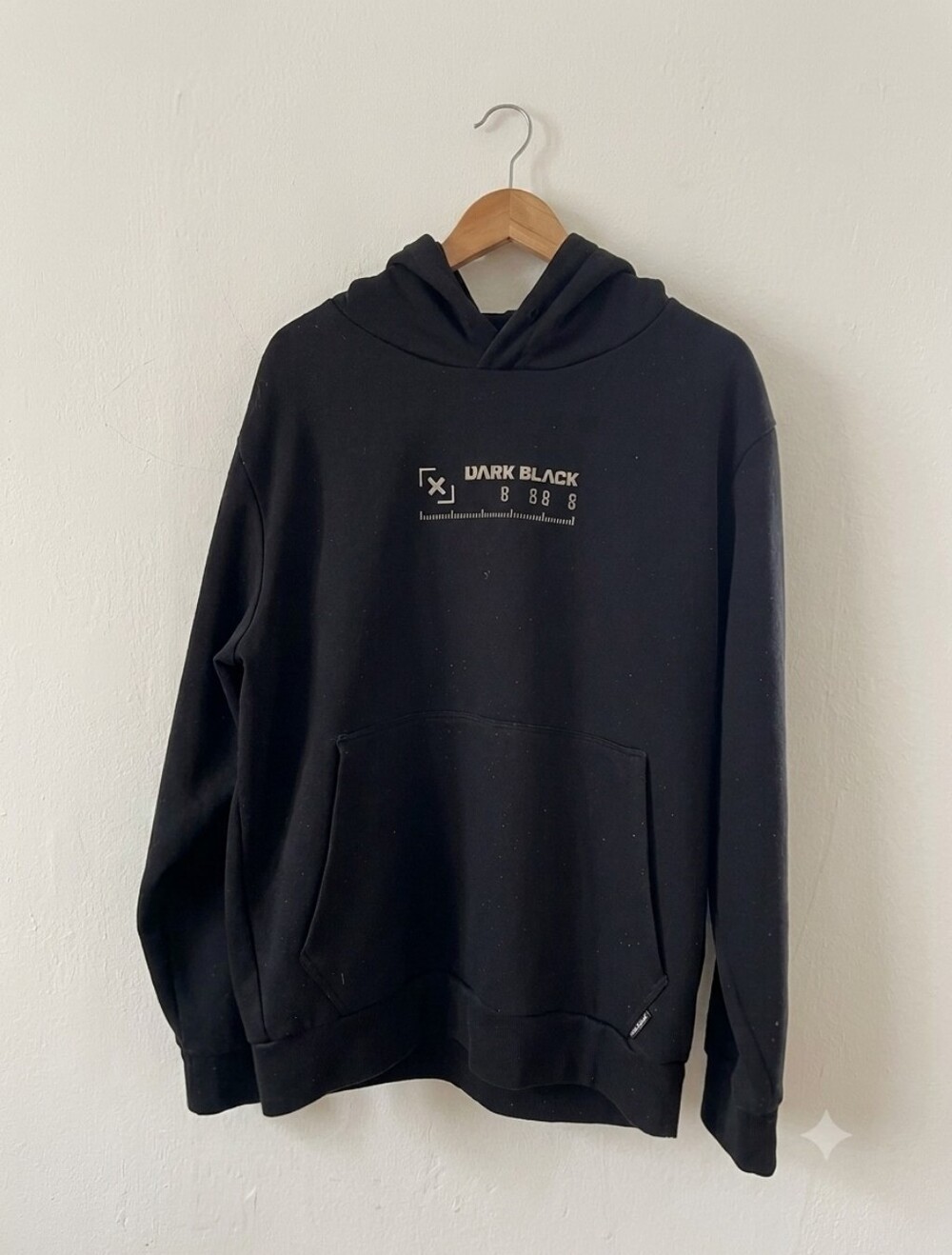 Men's Black Hoodie Cardigan - Size M